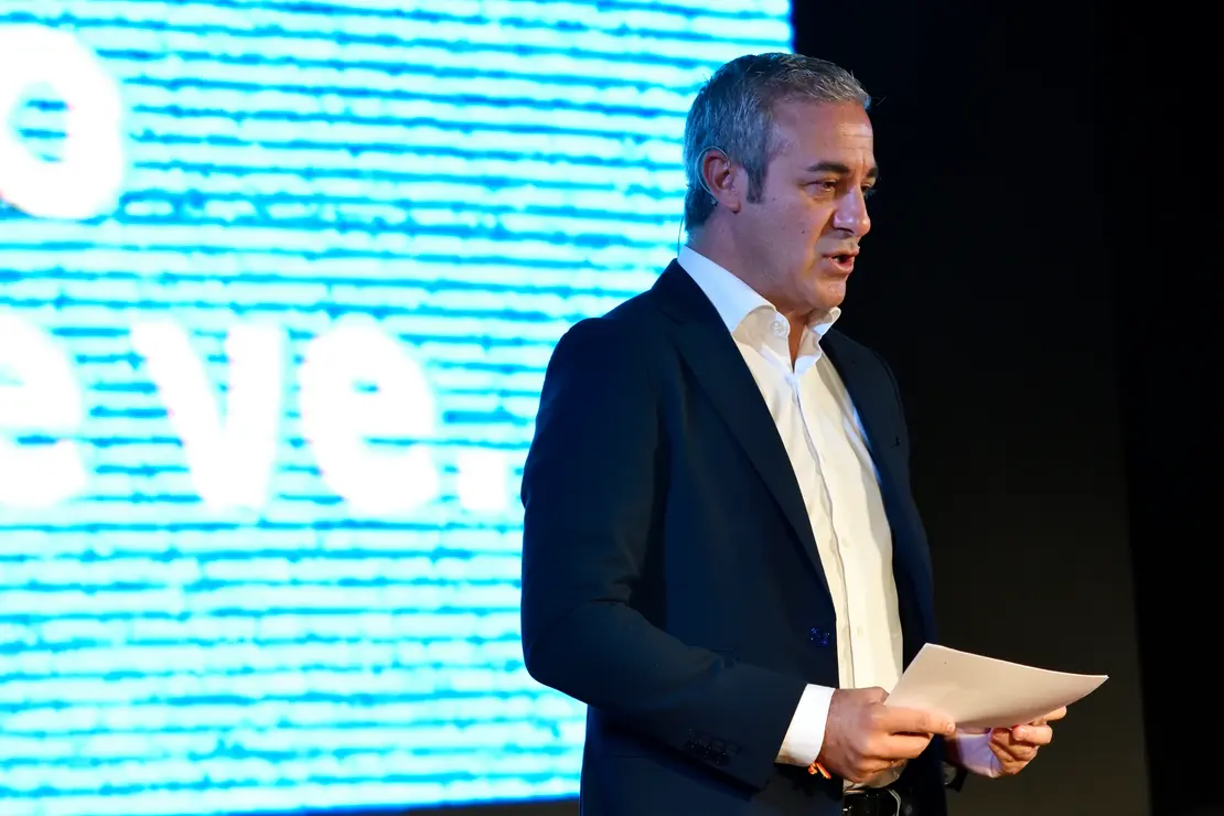 Antonio Pe&ntilde;arrubia, director general de La 7, durante la presentaci&oacute;n