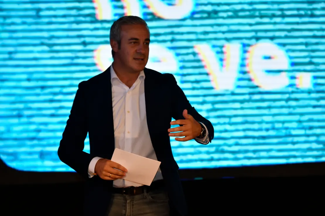 Antonio Pe&ntilde;arrubia, director general de La 7, durante la presentaci&oacute;n