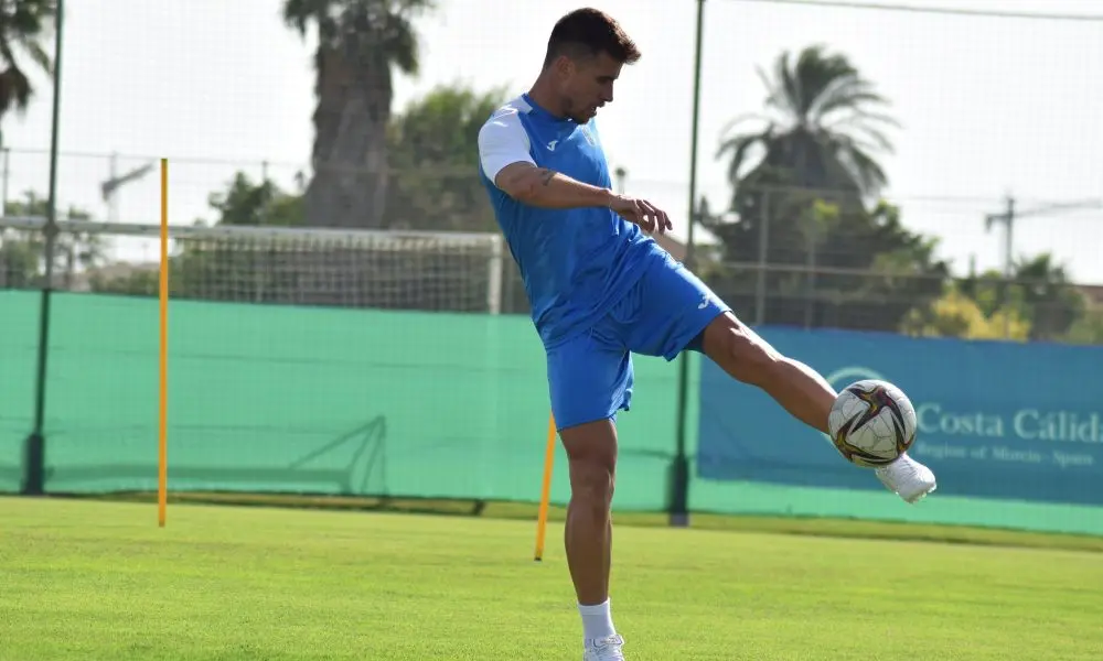 Dani Aquino, entrenando con el Mar Menor