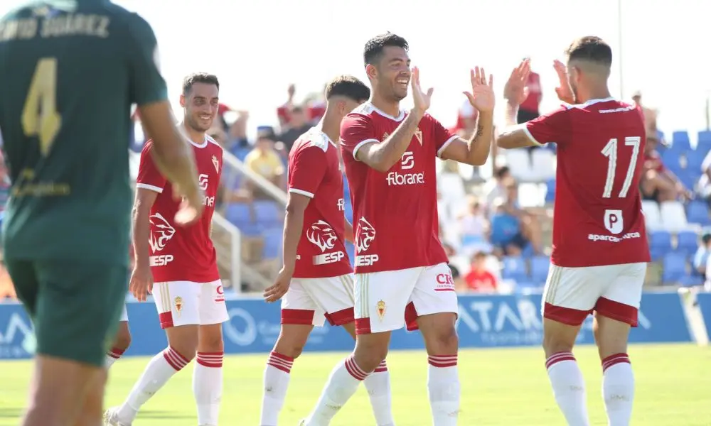 Miku celebra su gol con el Real Murcia (Foto: RMCF)