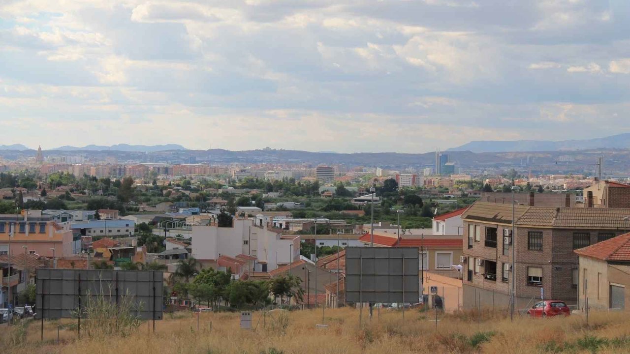 Foto de archivo de algunas viviendas de la pedanía de Los Garres en Murcia