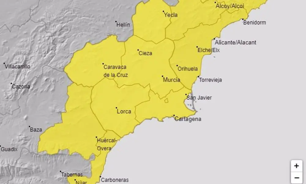 Aviso amarillo para toda la Regi&oacute;n