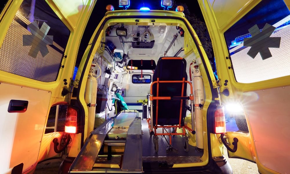 Interior de una ambulancia