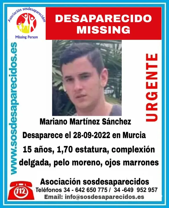 Imagen de Mariano, difundidas por la Asociaci&oacute;n SOS Desaparecidos en Twitter | FOTO: SOS DESAPARECIDOS