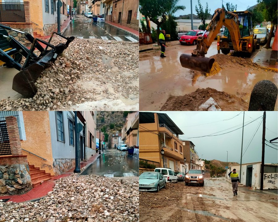 Grandes destrozos provocados por el temporal en Ulea | FOTO: AYUNTAMIENTO DE ULEA