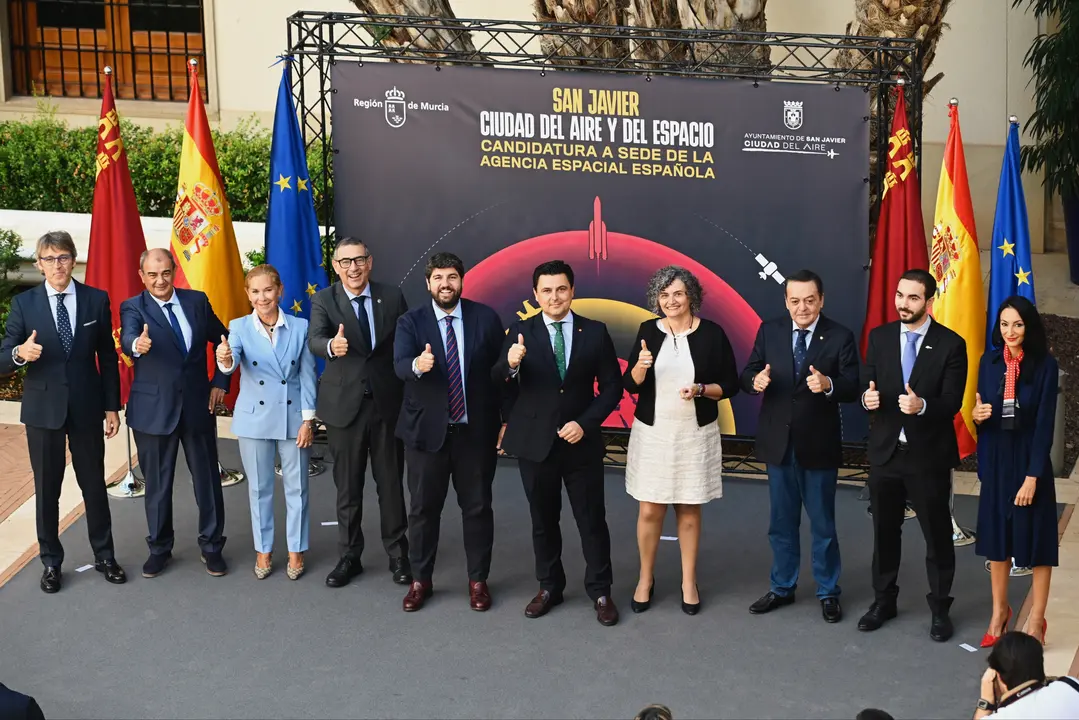 Imagen de la presentaci&oacute;n de la candidatura para ser la sede de la Agencia Espacial Espa&ntilde;ola | FOTO: CARM