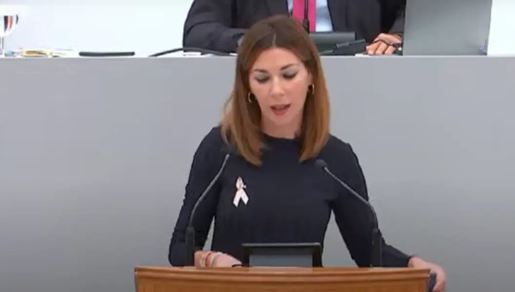 Mar&iacute;a del Carmen Ruiz J&oacute;dar, nueva secretaria primera de la Asamblea Regional en una intervenci&oacute;n | FOTO: ASAMBLEA REGIONAL