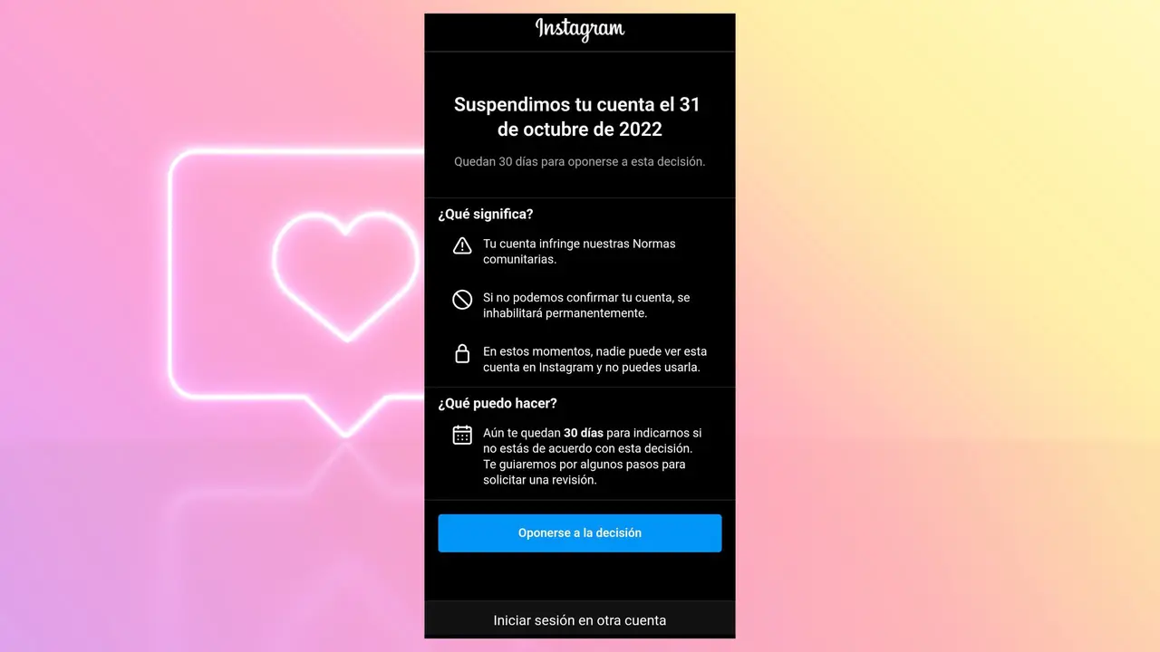 Ca&iacute;da de Instagram