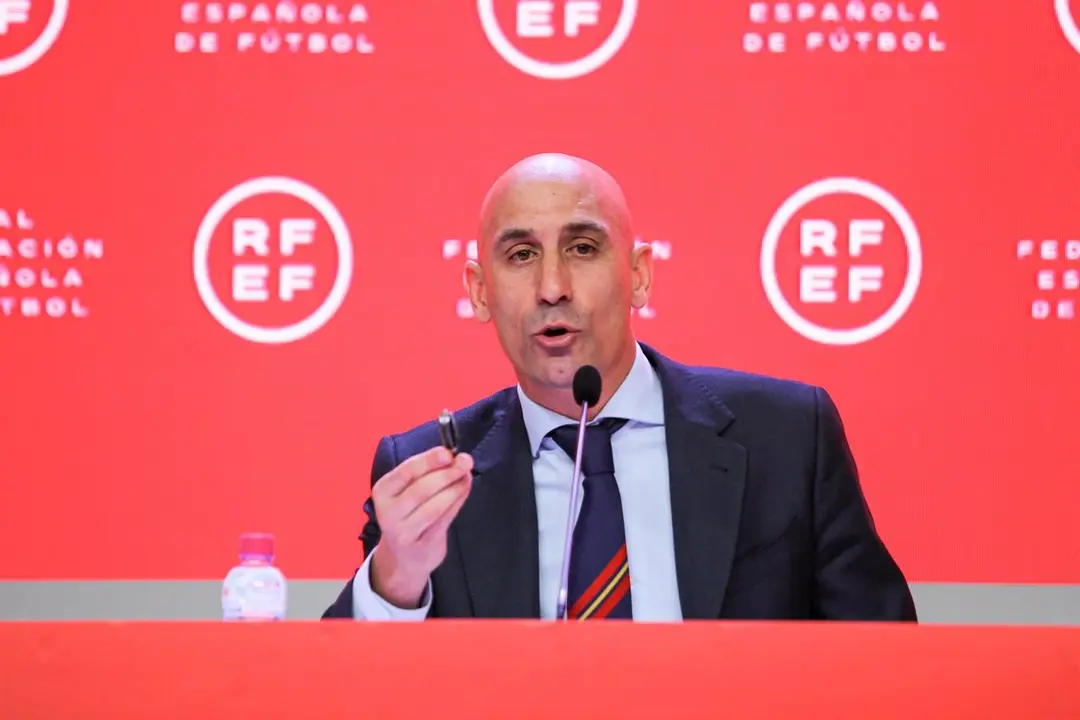 Luis Rubiales, presidente de la Real Federaci&oacute;n Espa&ntilde;ola de F&uacute;tbol
