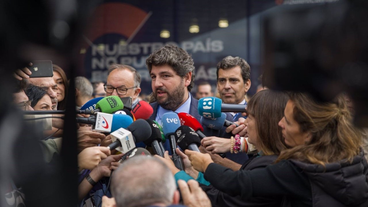 Declaraciones de López Miras en el evento del Corredor Mediterráneo