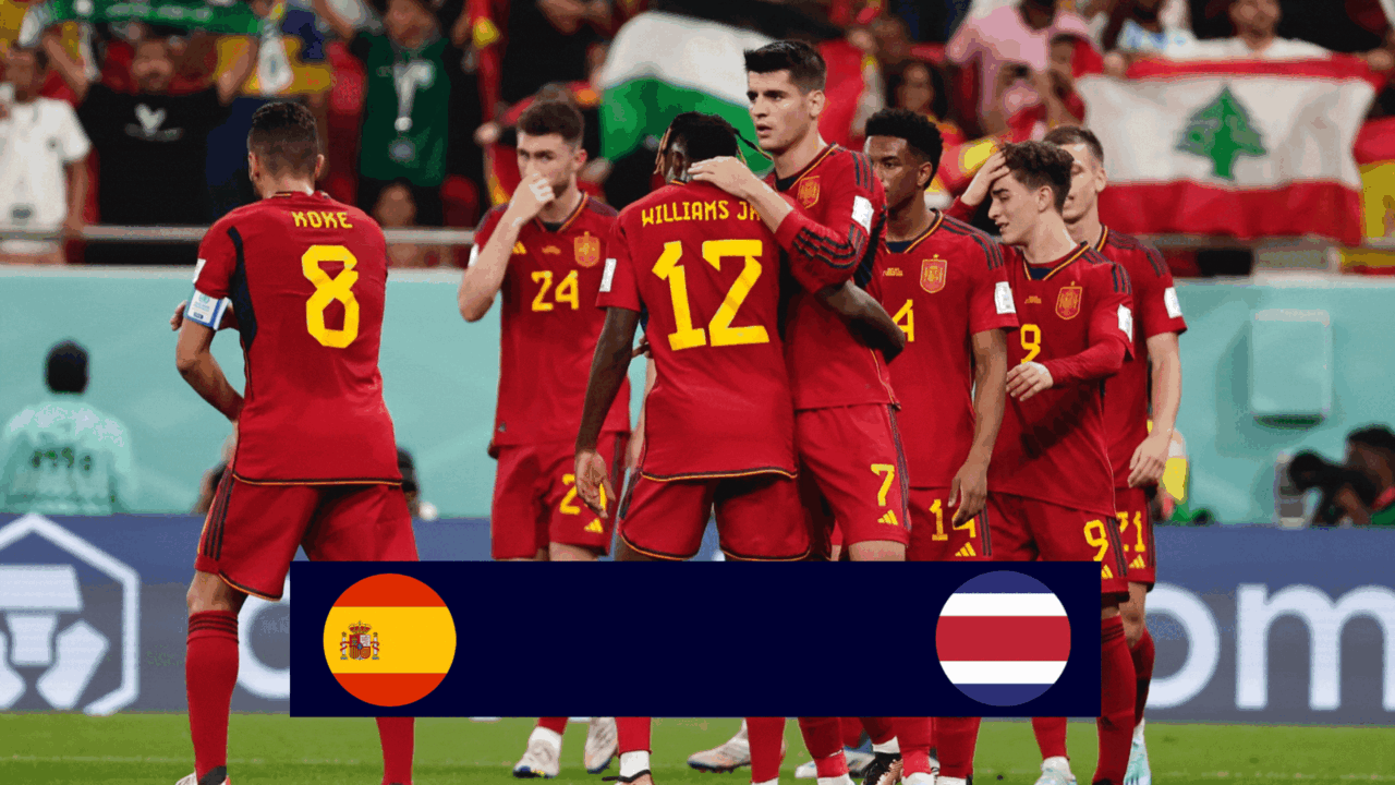 Los jugadores de la selecci&oacute;n celebran uno de los goles frente a Costa Rica