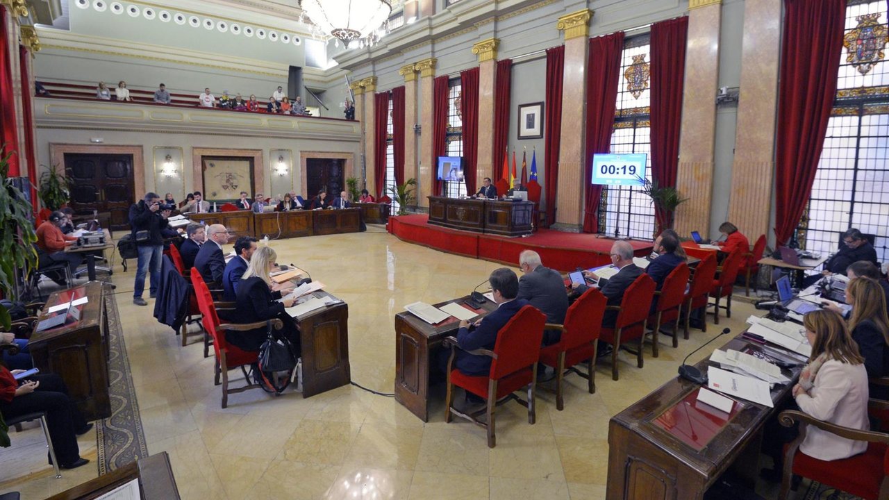 Pleno del ayuntamiento de Murcia (Foto: Juanchi López)