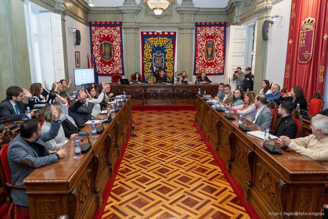 Pleno extraordinario de aprobación de Presupuestos 2023 (foto: ayuntamiento de Cartagena)