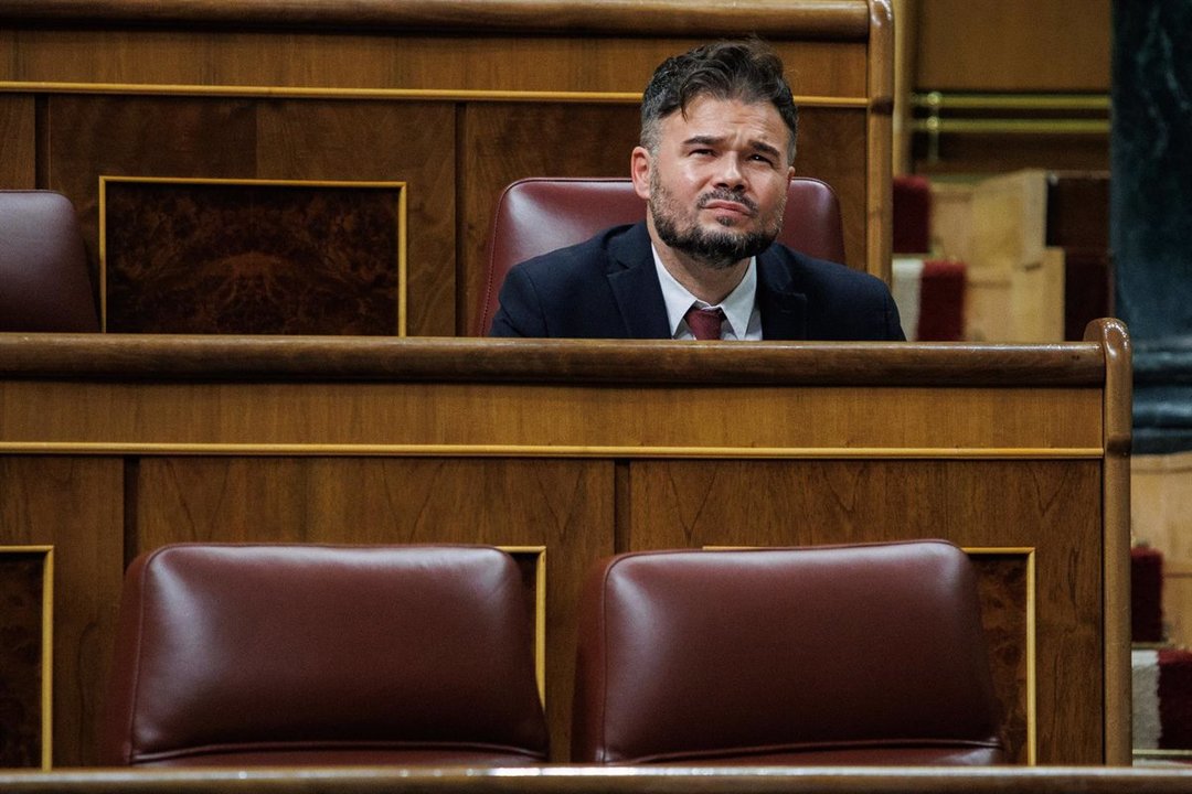El portavoz parlamentario de ERC, Gabriel Rufián (foto: Europa Press)