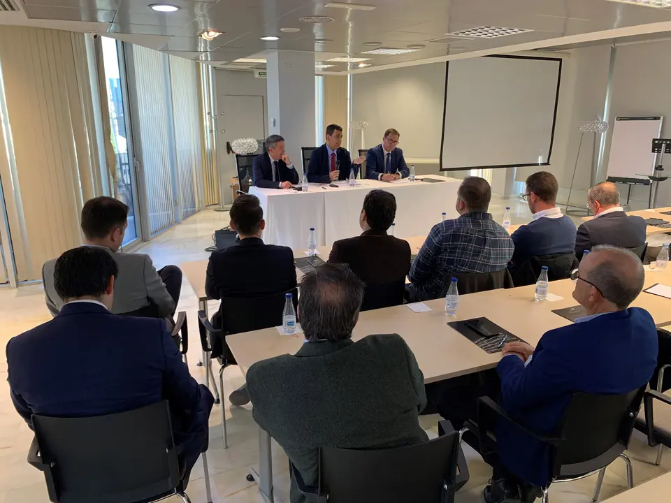 El consejero de Fomento e Infraestructuras, Jos&eacute; Ram&oacute;n D&iacute;ez de Revenga, en la jornada organizada por la Federaci&oacute;n Regional de Empresarios de la Construcci&oacute;n de la Regi&oacute;n de Murcia (Frecom)