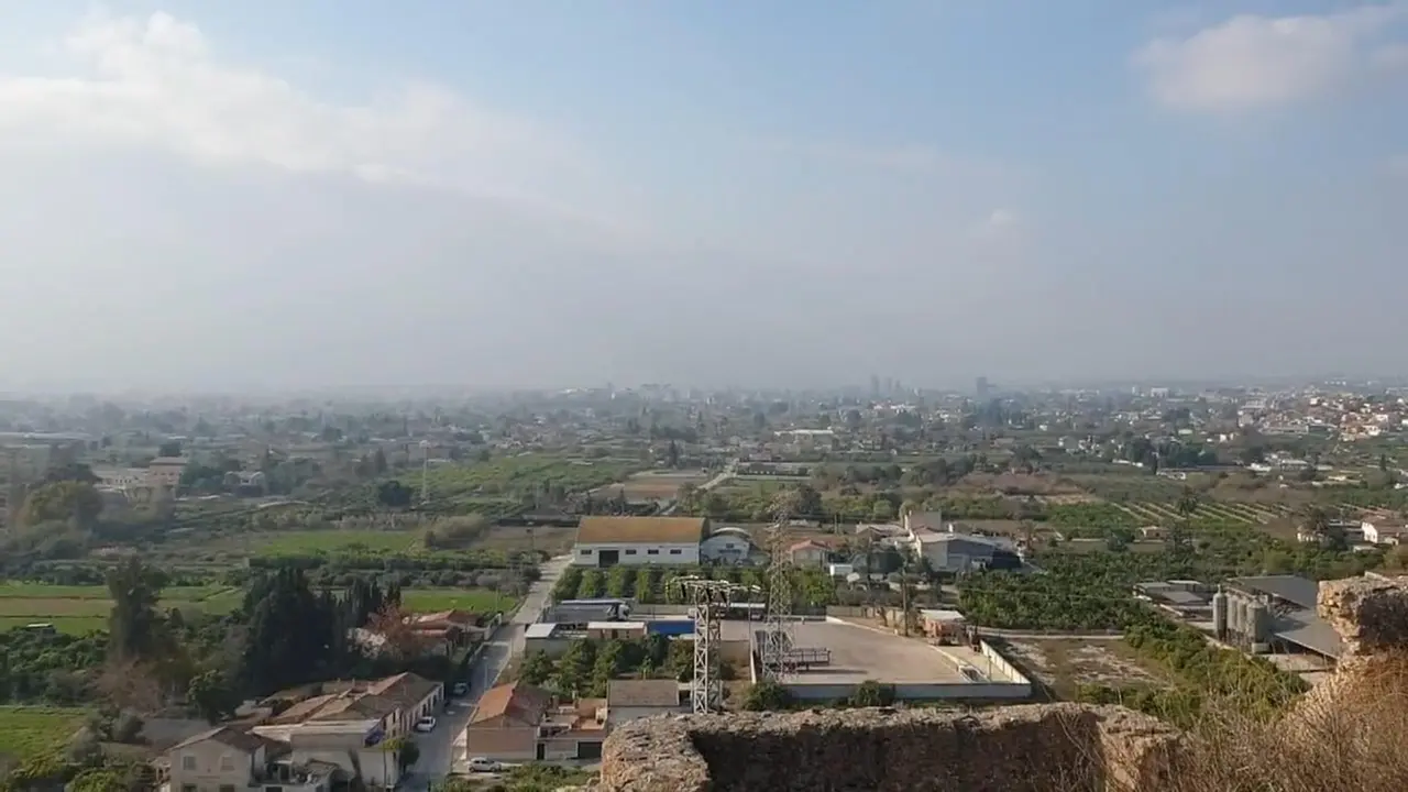 Boina de contaminaci&oacute;n sobre la ciudad de Murcia