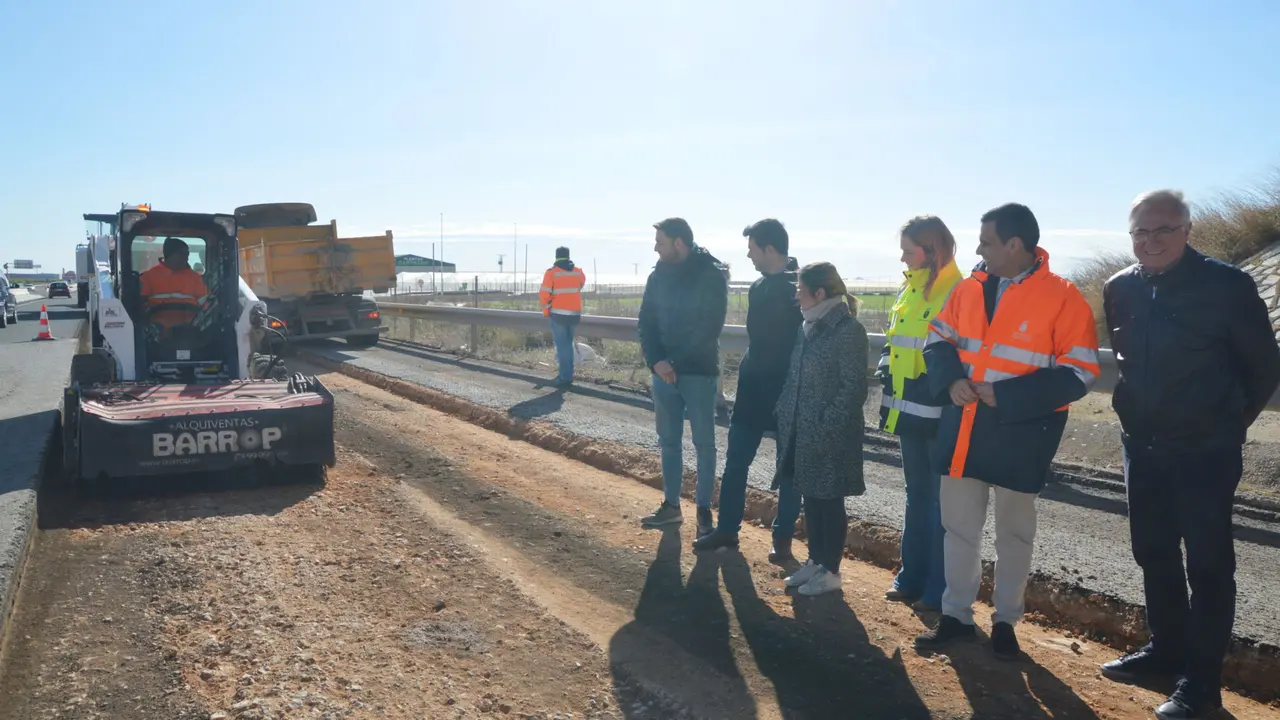 El consejero de Fomento e Infraestructuras, Jos&eacute; Ram&oacute;n D&iacute;ez de Revenga, visita la finalizaci&oacute;n de las obras de mejora de la Autov&iacute;a del Mar Menor enmarcada en la estrategia 'M&aacute;s Cerca'