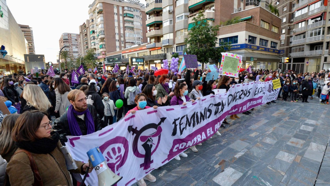 Manifestación del 8 de Marzo de 2022 (Foto: Movimiento Feminista de Murcia Facebook)