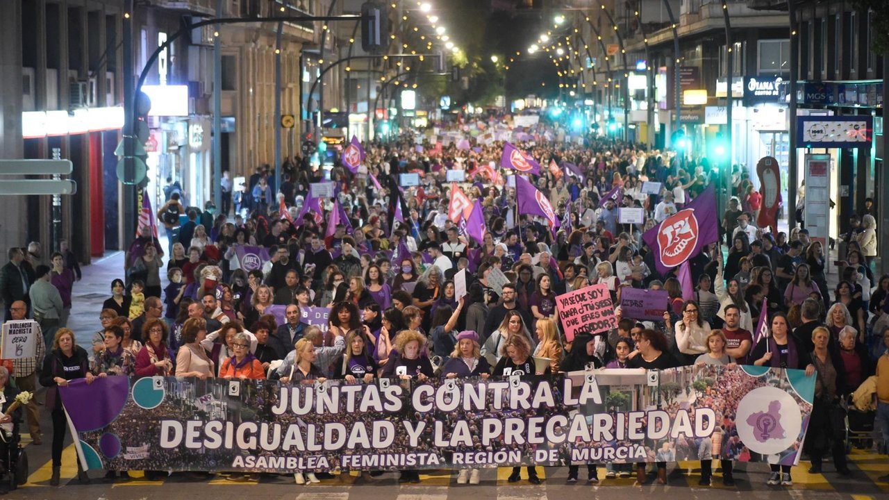 Manifestacion del 8 Marzo de 2023, Día Internacional de la Mujer, en Murcia (Foto: Javier Carrión / Europa Press)