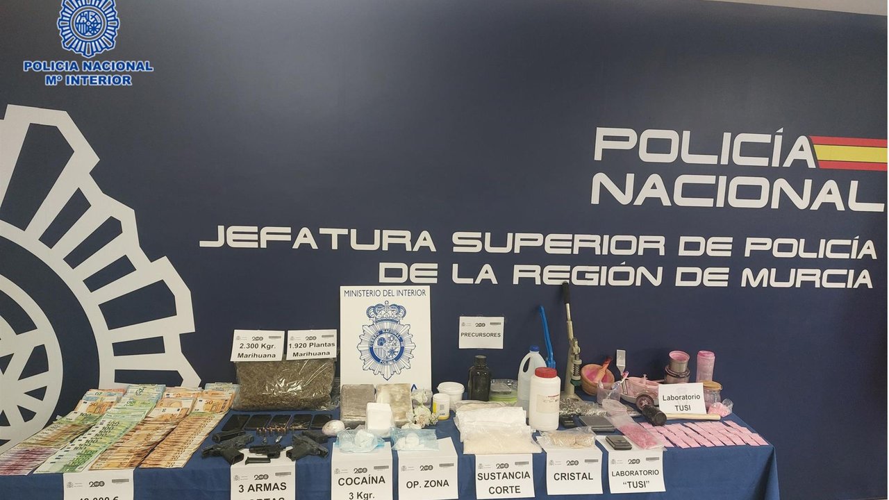 Desarticulan una red criminal asentada en Murcia y Alicante y dedicada a la elaboración y el tráfico de drogas