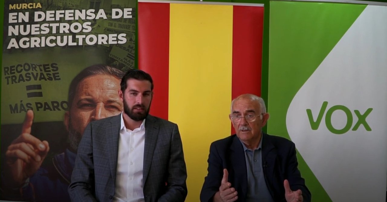 Alberto Garre junto a José Ángel Antelo, número 1 en la lista de Vox para las elecciones de la Región de Murcia (foto: Vox)