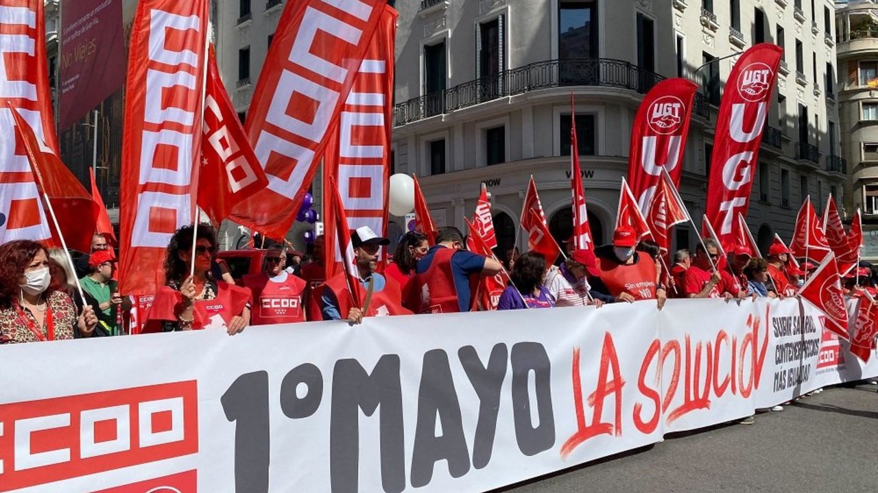 El 1 de mayo habrá 73 manifestaciones en toda España