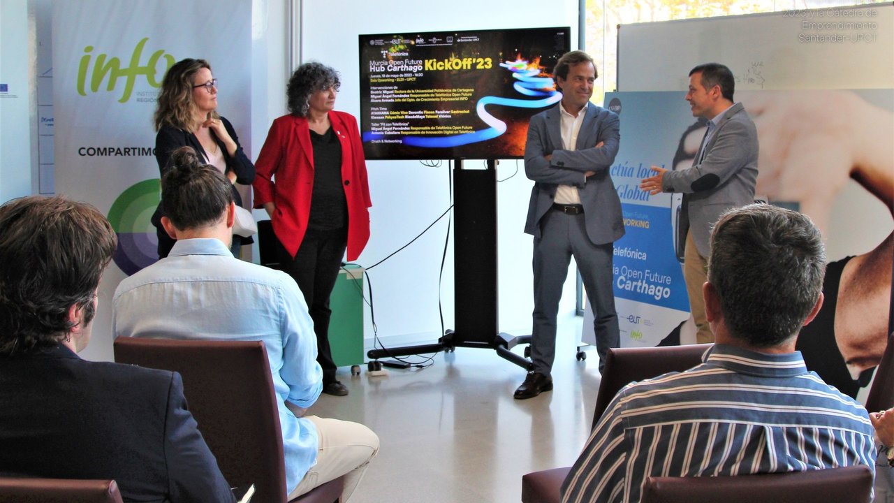 Presentación de los proyectos seleccionados dentro del programa 'Murcia Open Future-Hub Carthago' (Foto: CARM)
