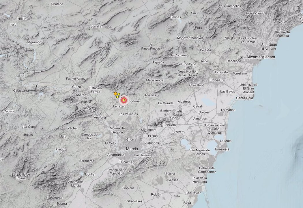 Fortuna registra 4 terremotos en nueve horas (foto: IGN)
