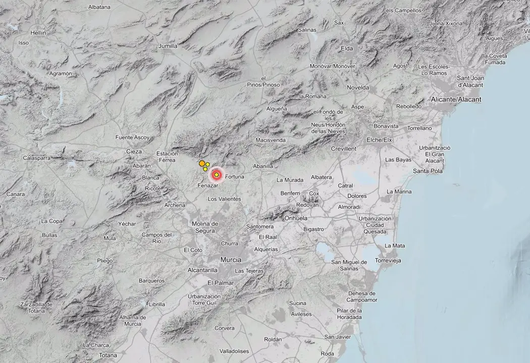 Fortuna registra 4 terremotos en nueve horas (foto: IGN)