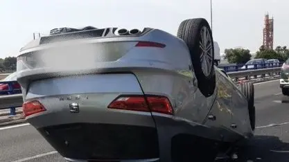 Accidente A-30 a la altura del barrio de Espinardo de Murcia (foto: Europa Press)