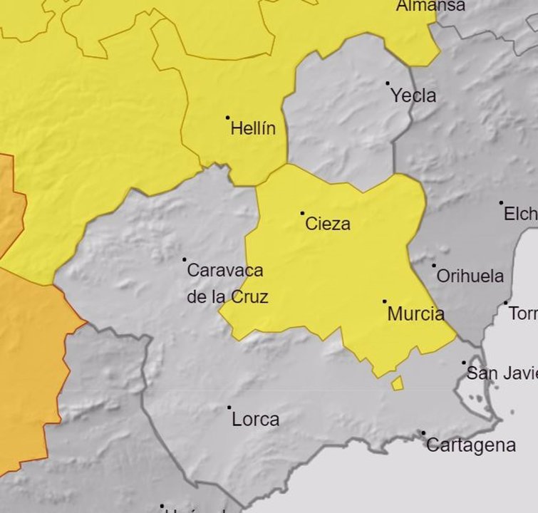 Alerta amarilla por altas temperaturas en la Vega del Segura