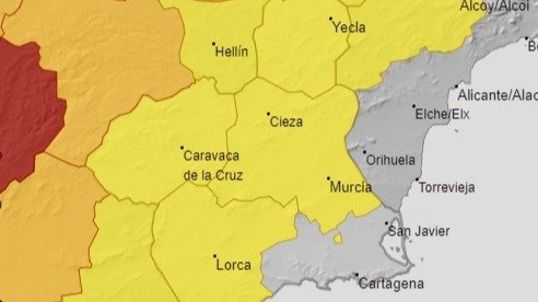 La AEMET activa el aviso amarillo por altas temperaturas para este lunes 10 de julio (foto: 112 Región de Murcia)