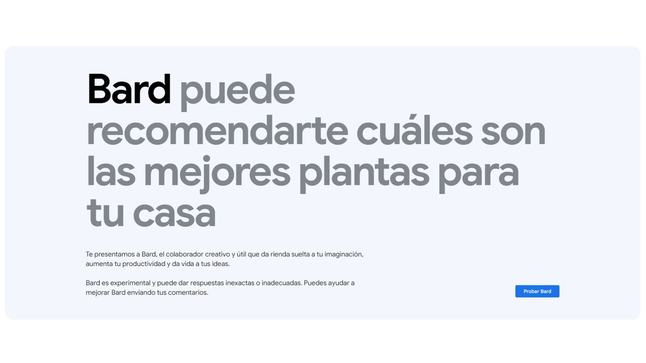 Google Bard está ya disponible en España