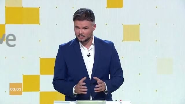 Gabriel Rufián durante el debate de RTVE (foto: RTVE)