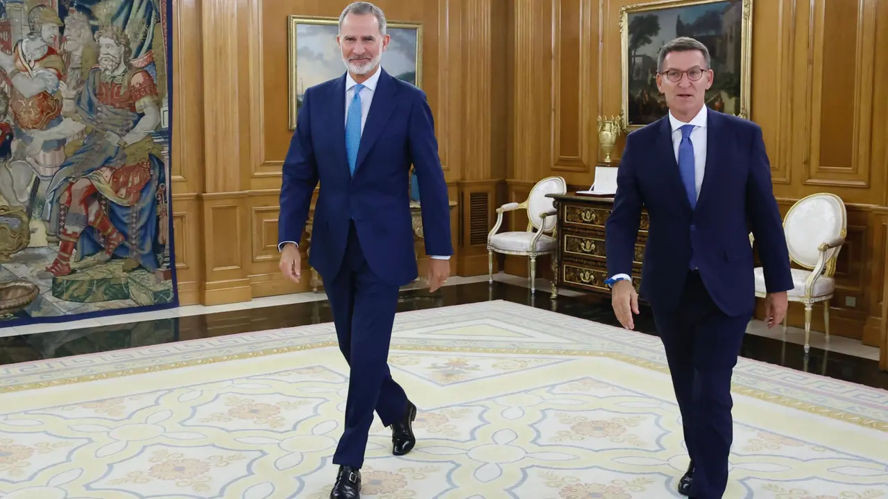 El rey con Alberto N&uacute;&ntilde;ez Feij&oacute;o