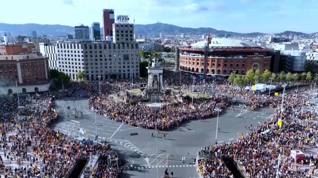 Imagen de la Plaza de España de Cataluña