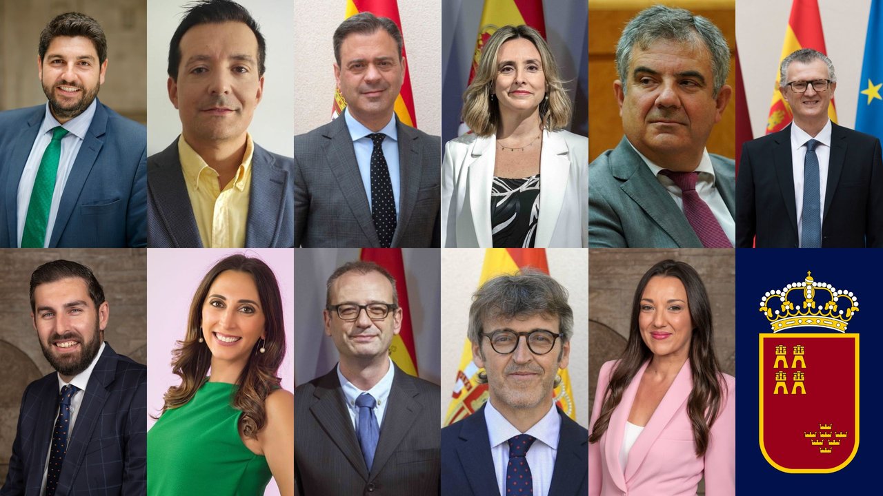 Los nuevos consejeros de la Región de Murcia (foto: La 7)