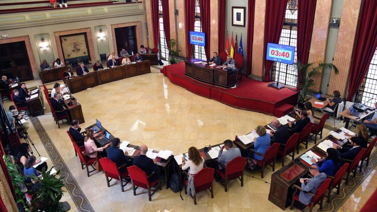 Pleno del ayuntamiento de Murcia