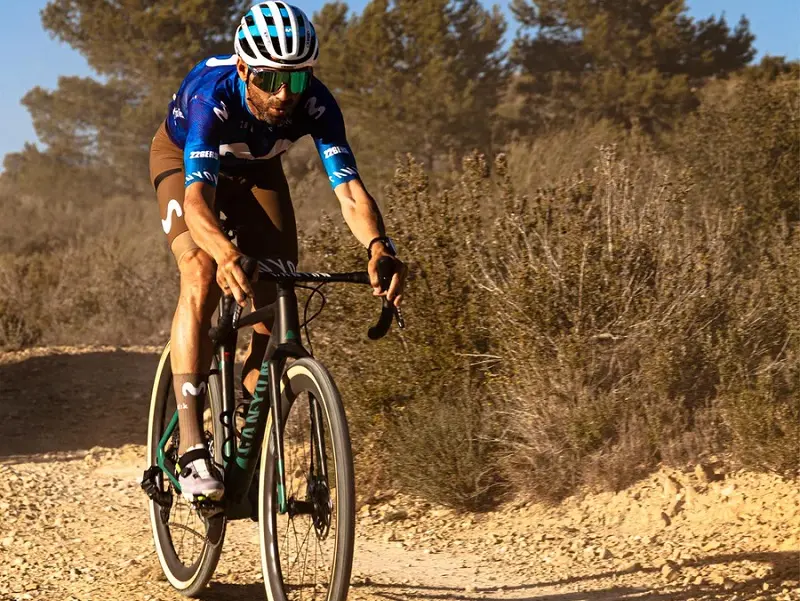 Valverde en una prueba de Gravel