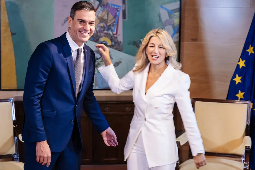 Pedro S&aacute;nchez y Yolanda D&iacute;az en una imagen de archivo