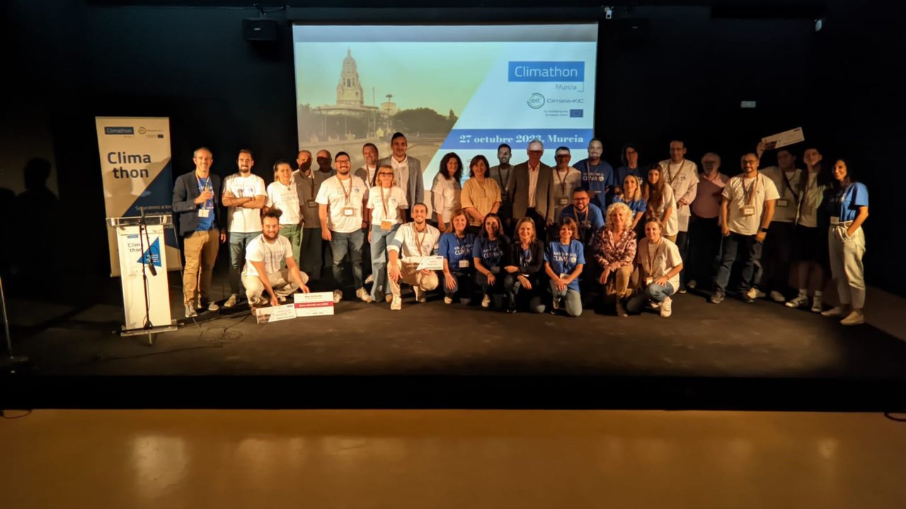 Responsables de los proyectos destacados en el Climathon 2023 de Murcia