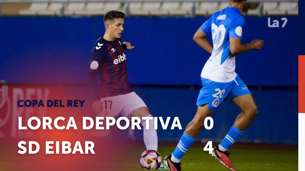 Imagen del partido entre el Lorca y el Eibar