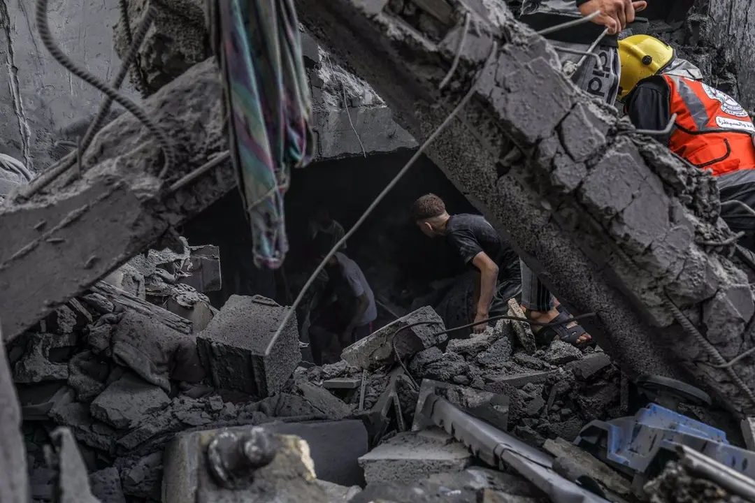 Imagen de archivo de los escombros por los bombardeos israel&iacute;es en la Franja de Gaza (foto: EP)