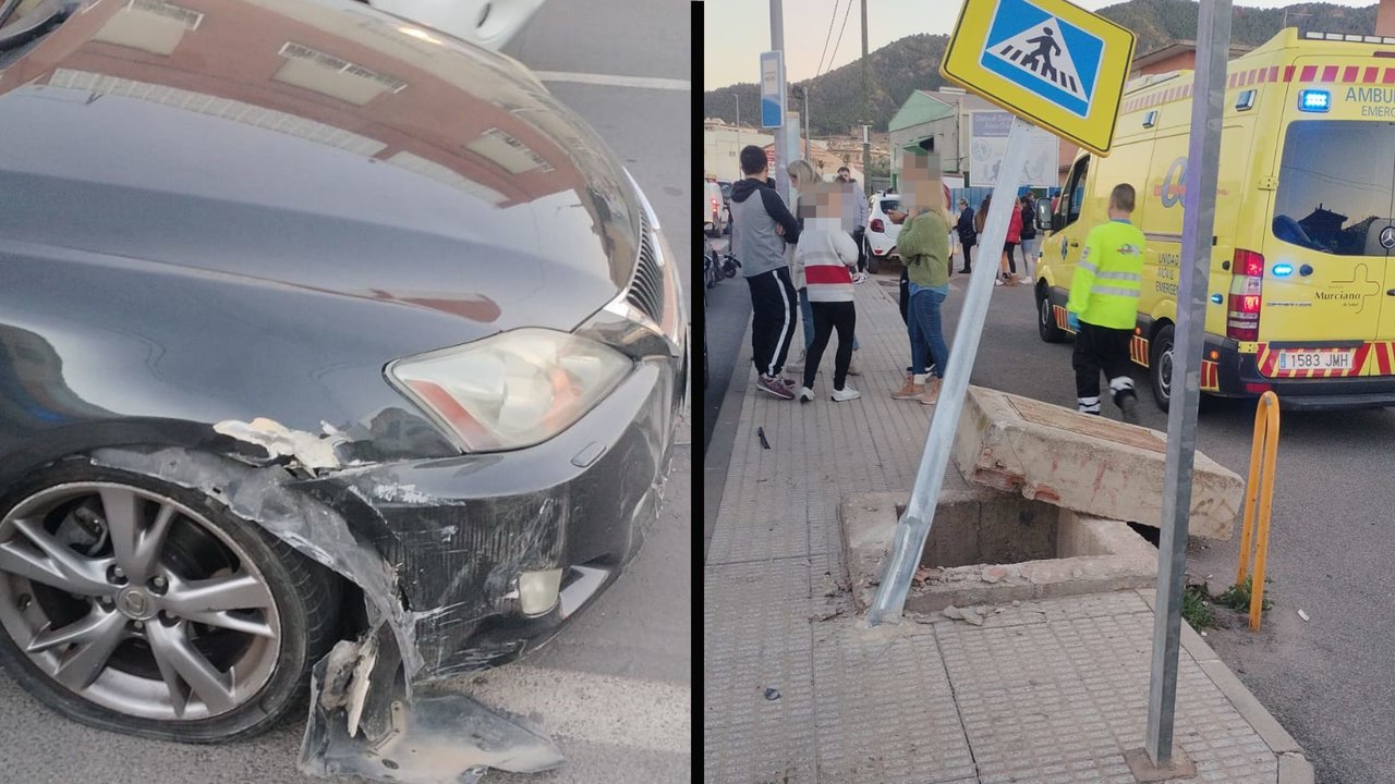 Imágenes del atropello múltiple de un conductor ebrio en la pedanía murciana de los Garres (foto: Policía Local de Murcia)