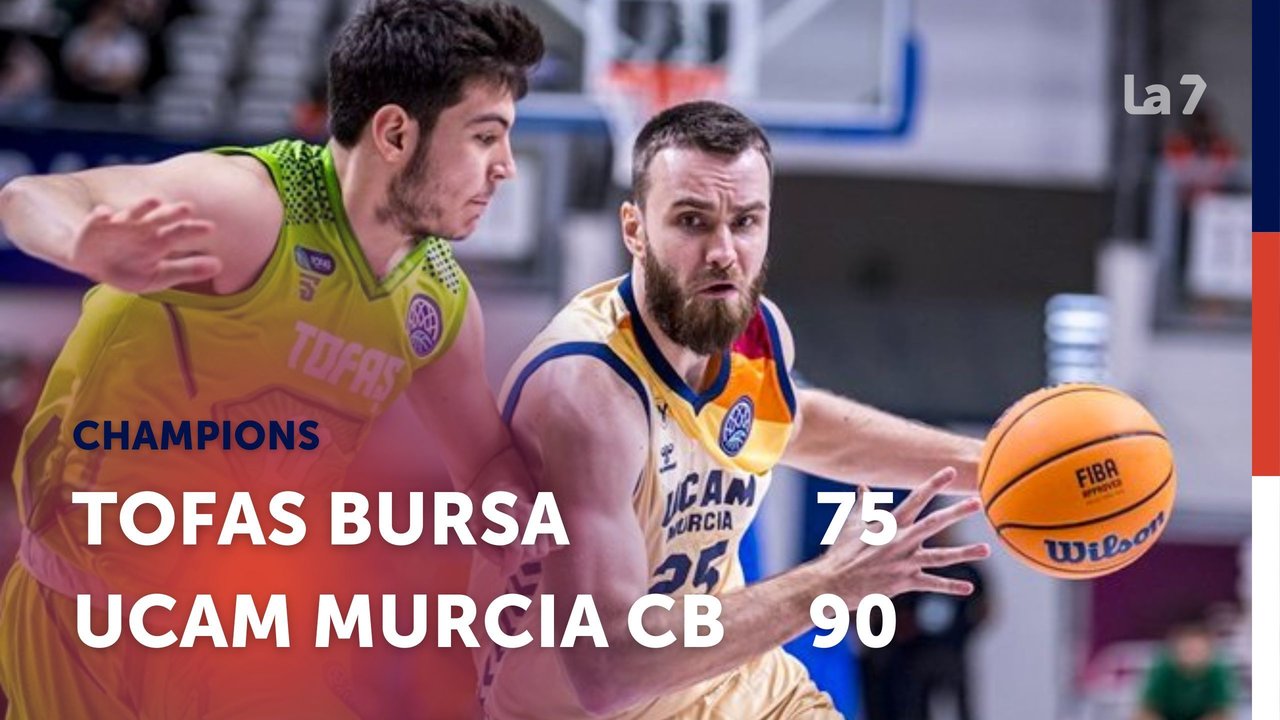 Victoria del UCAM Murcia ante el Tofas Bursa en la Champions (foto: La 7)