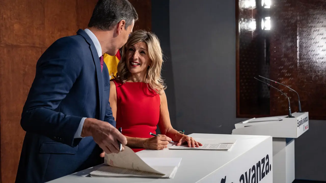 Pedro S&aacute;nchez y Yolanda D&iacute;az