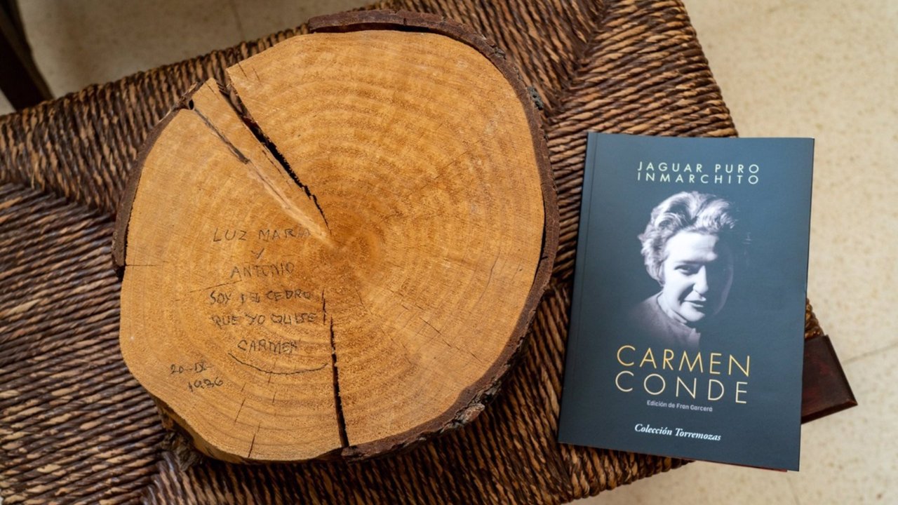 El libro y el fragmento de rama del cedro donados al Museo (Foto: Felipe G. Pagán)