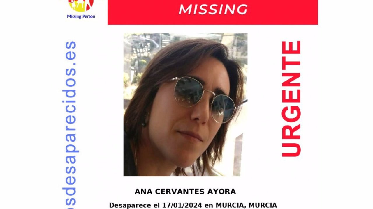 Ana Cervantes Ayora dasapareció el pasado 17 de enero en Murcia (foto: SOS Desaparecidos)