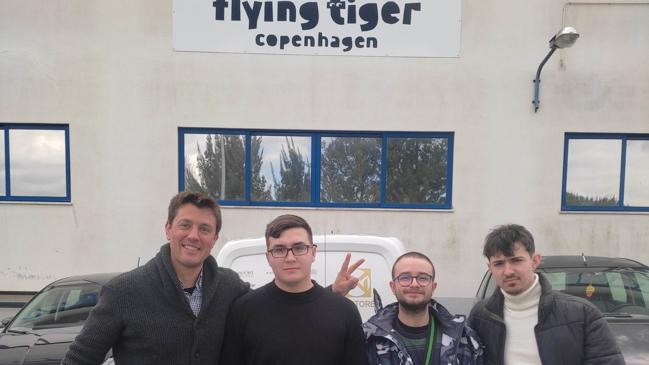 Un grupo de alumnos de FP de la Regi&oacute;n, durante su periodo de formaci&oacute;n en una empresa europea.