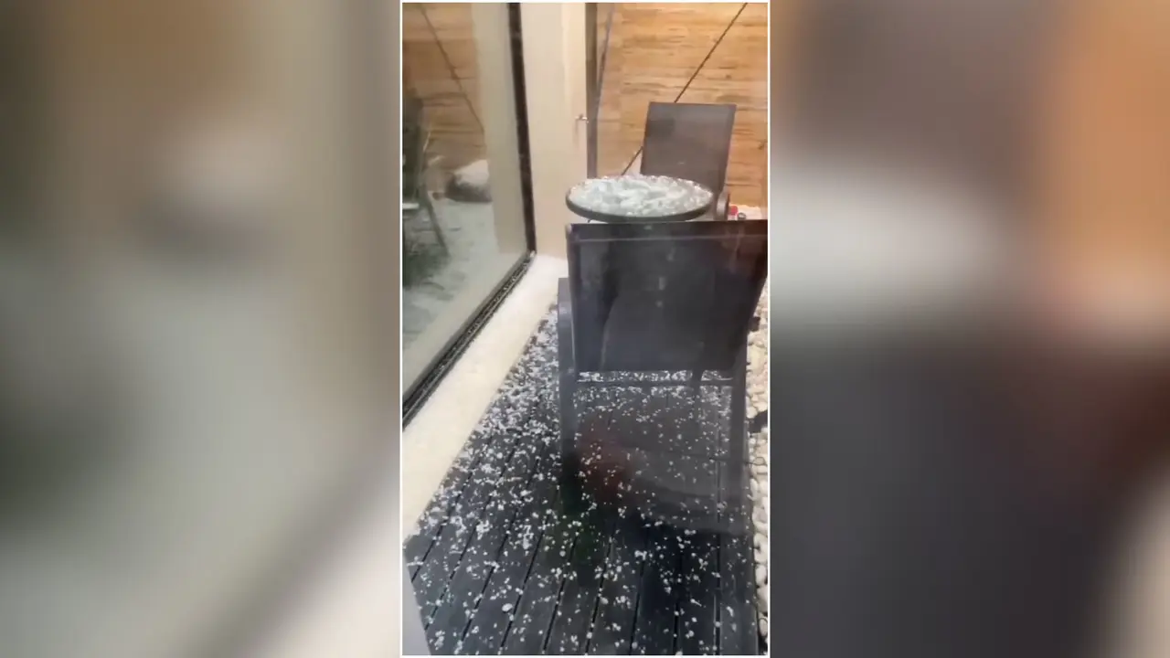 El temporal deja intensas lluvias y granizo en la Regi&oacute;n de Murcia (foto: Metorihuela)